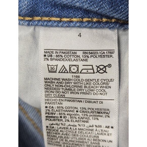 (3/$35) Old Navy Jeans Womens 4 Blue High Rise O.G. Straight Button Fly Denim - Picture 7 of 12